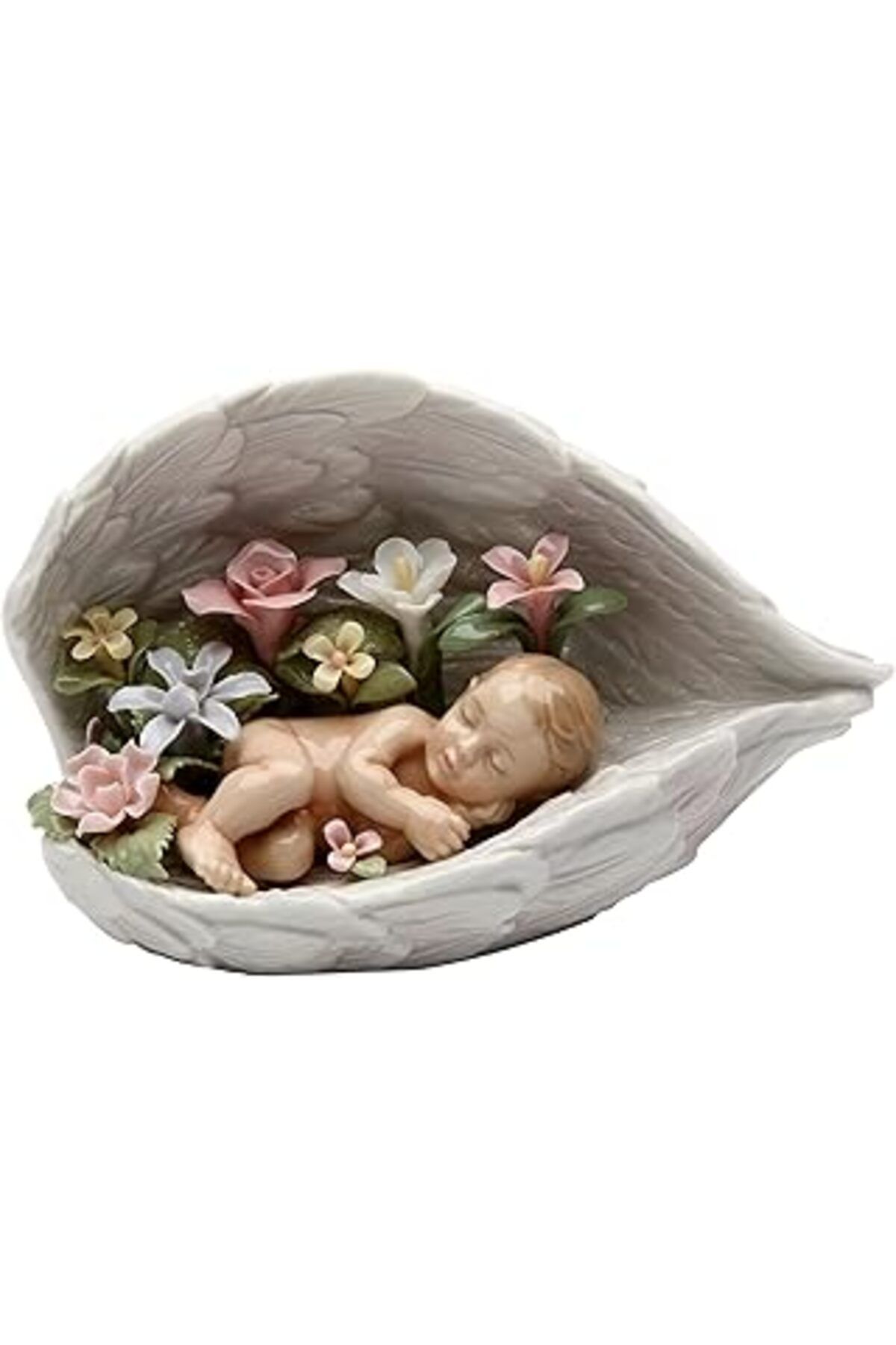 Mu Art Cosmos Gifts 20846 – Baby In Guardian Engel Flügel Keramik Figur, 6