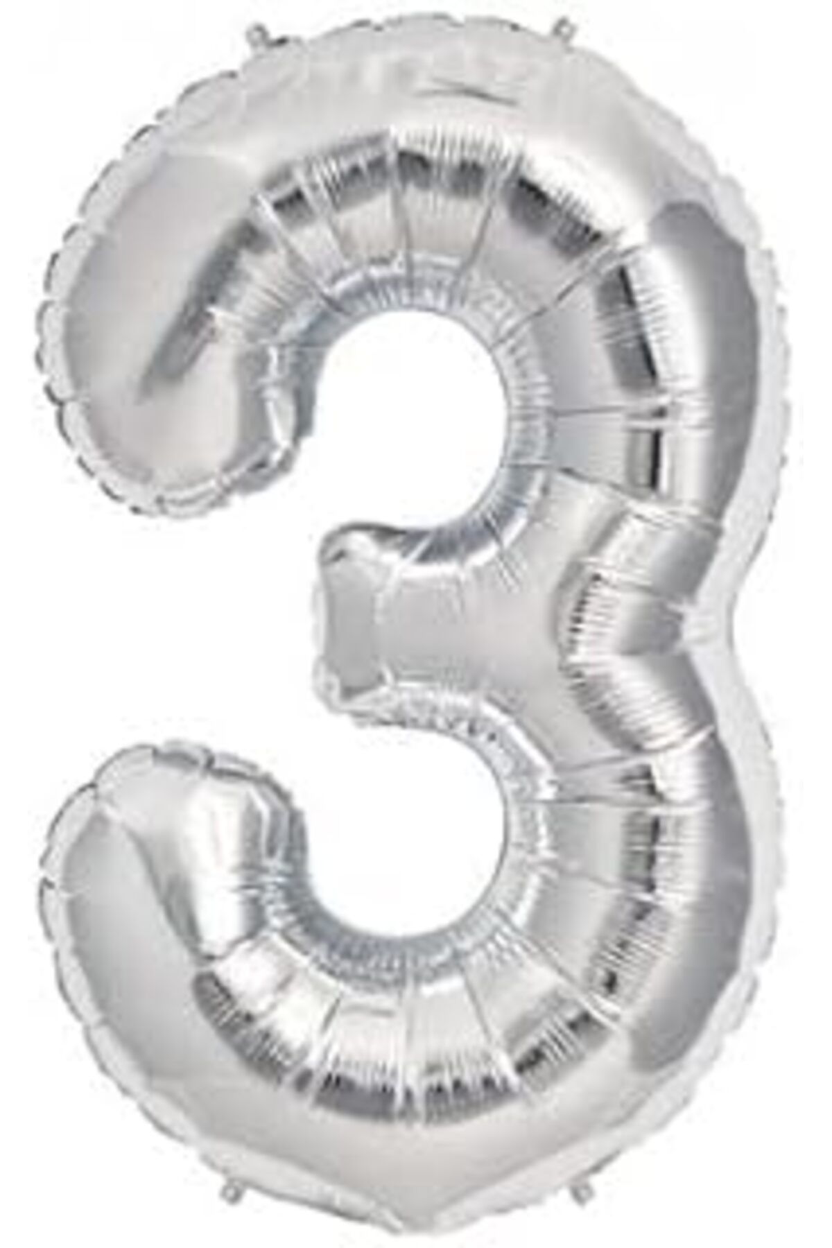 Mu Art Benim Marifetlerim - 3 Rakamı Gümüş Folyo Balon 40 Inch 100 Cm
