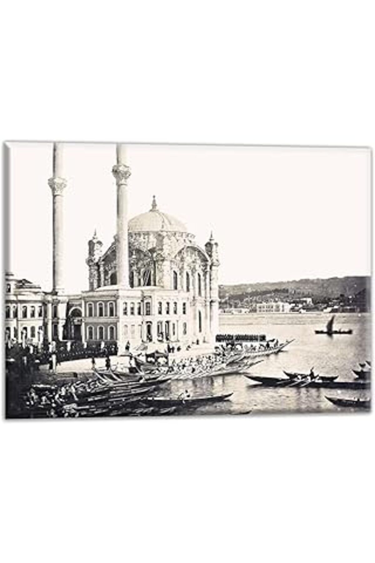 Pazarcan Talya Tablo Kanvas Talya Tablo Eski İstanbul Ortaköy Cami İstanbul Boğazı 60X40 No-353