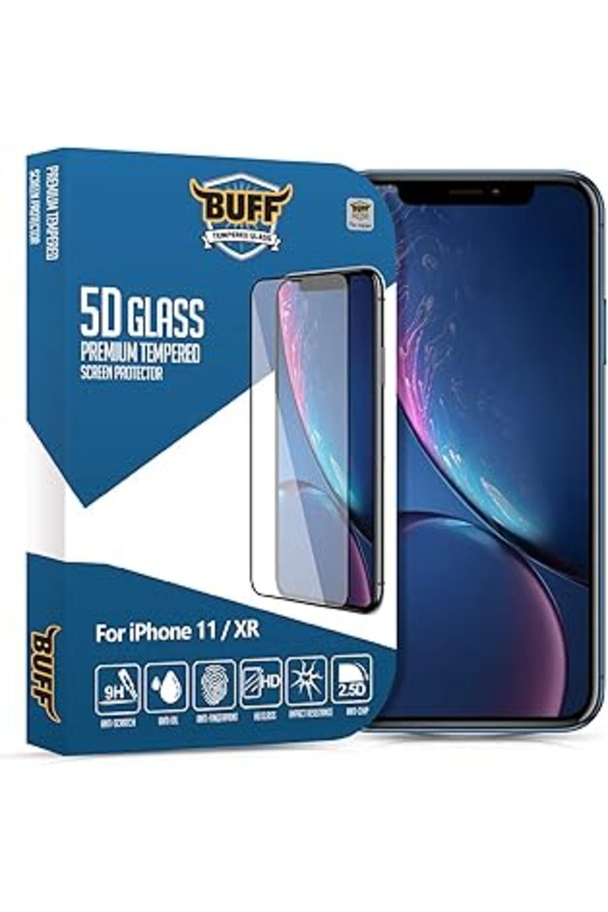 TBSProjects Buff Iphone Xr 5D Glass Ekran Koruyucu