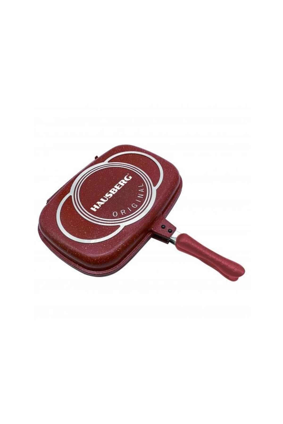 Hausberg-Tigaie Dubla Grill Hausberg HB-H1540MR, antiaderent interior, 36 cm, marmura, Maro 1