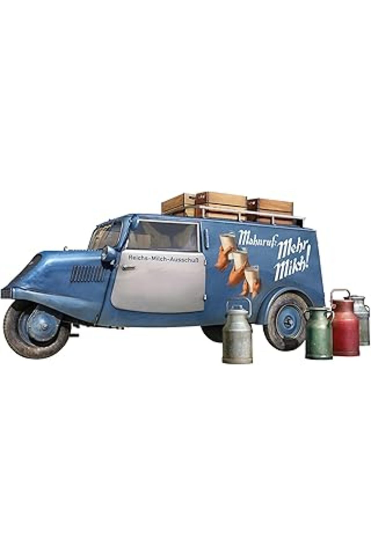 Mu Art Ahşap Miniart 38057 1:35 Tempo A400 Lieferwagen. Süt Teslimat Kamyoneti