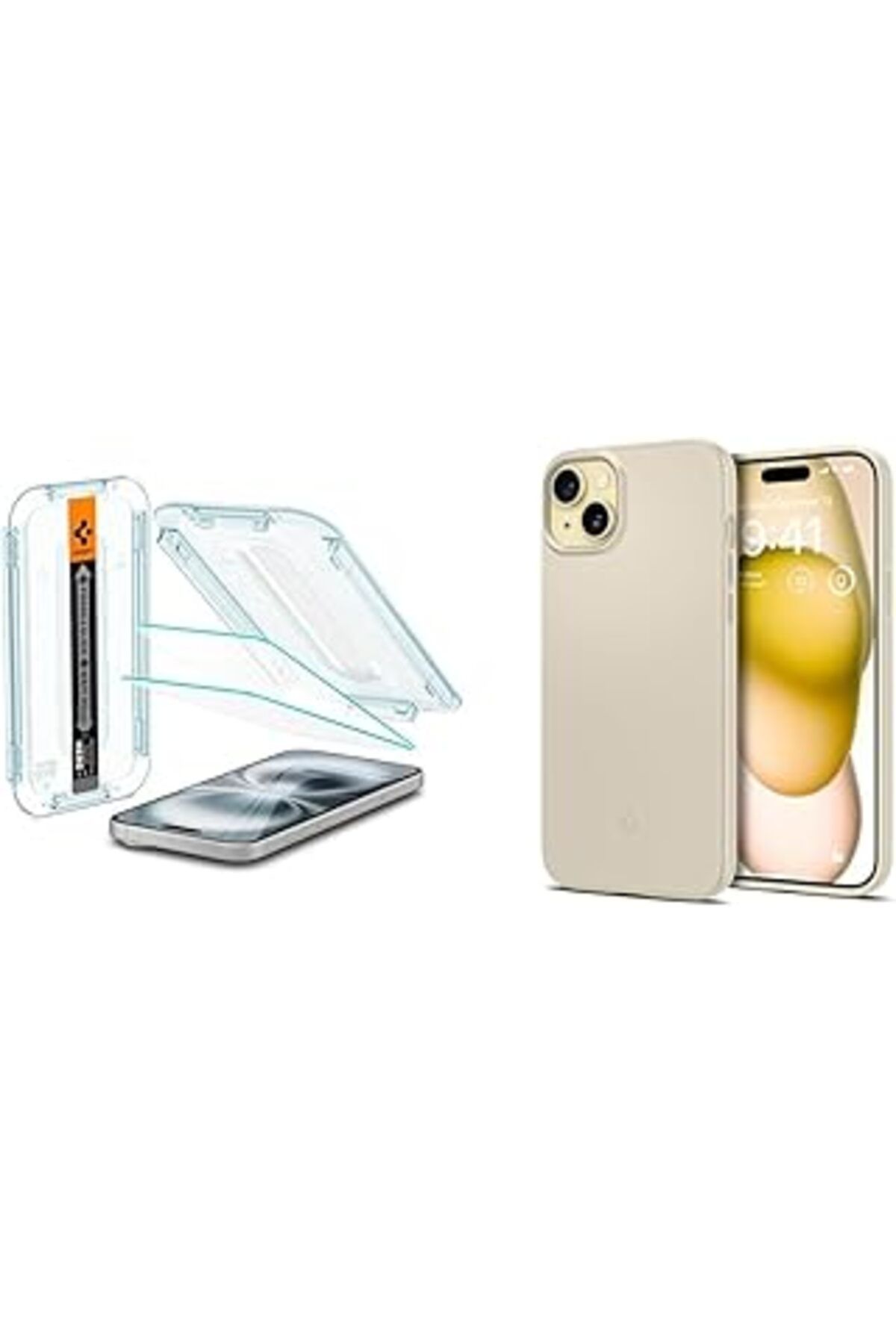 Hepta Collection Iphone 16 Plus/Iphone 15 Plus Cam Ekran Koruyucu Kolay Kurulum Glas.Tr Ez Fit Slim Hd (2 Adet) - Ag
