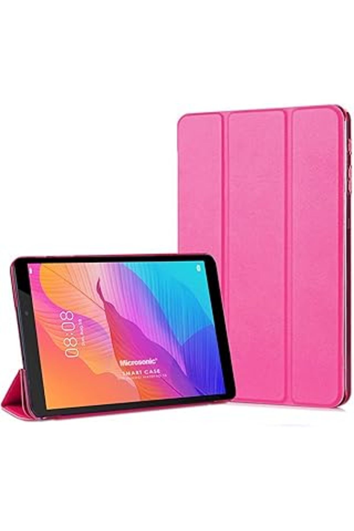 robotrend Microsonic Huawei Matepad T8 8'' Için Kılıf Slim Translucent Back Smart Cover Pembe [Matepad T8 Ile