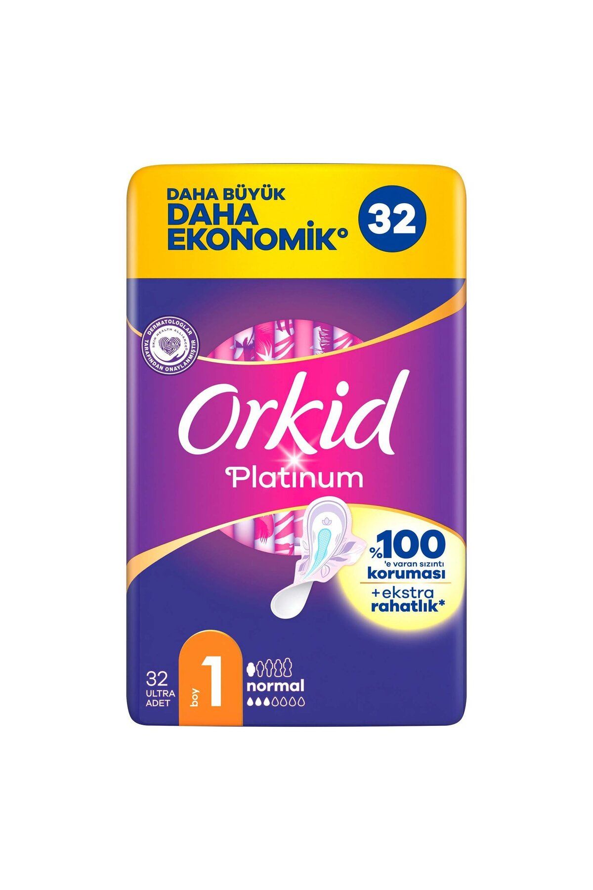 Orkid Platinum Dörtlü Paket Normal Ped 32'li