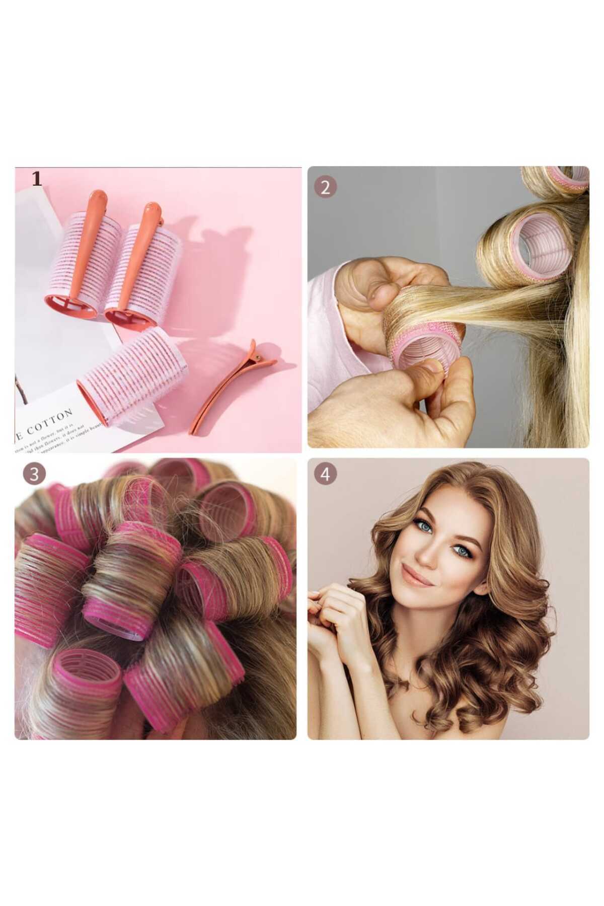 MutluBiDünya Vintage 3 Adet Mandallı Saç Bigudisi