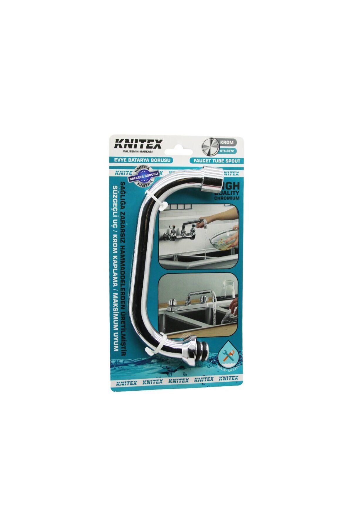 OEM EVYE - KÜÇÜK - TERS U BATARYA BORUSU SÜZGEÇLİ UÇ KROM KAPLAMA (5024)