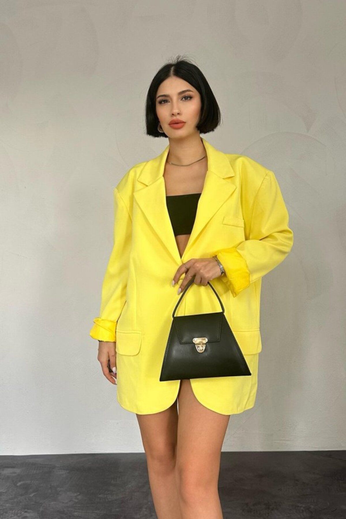 velmorafashion Sarı Baba Ceket
