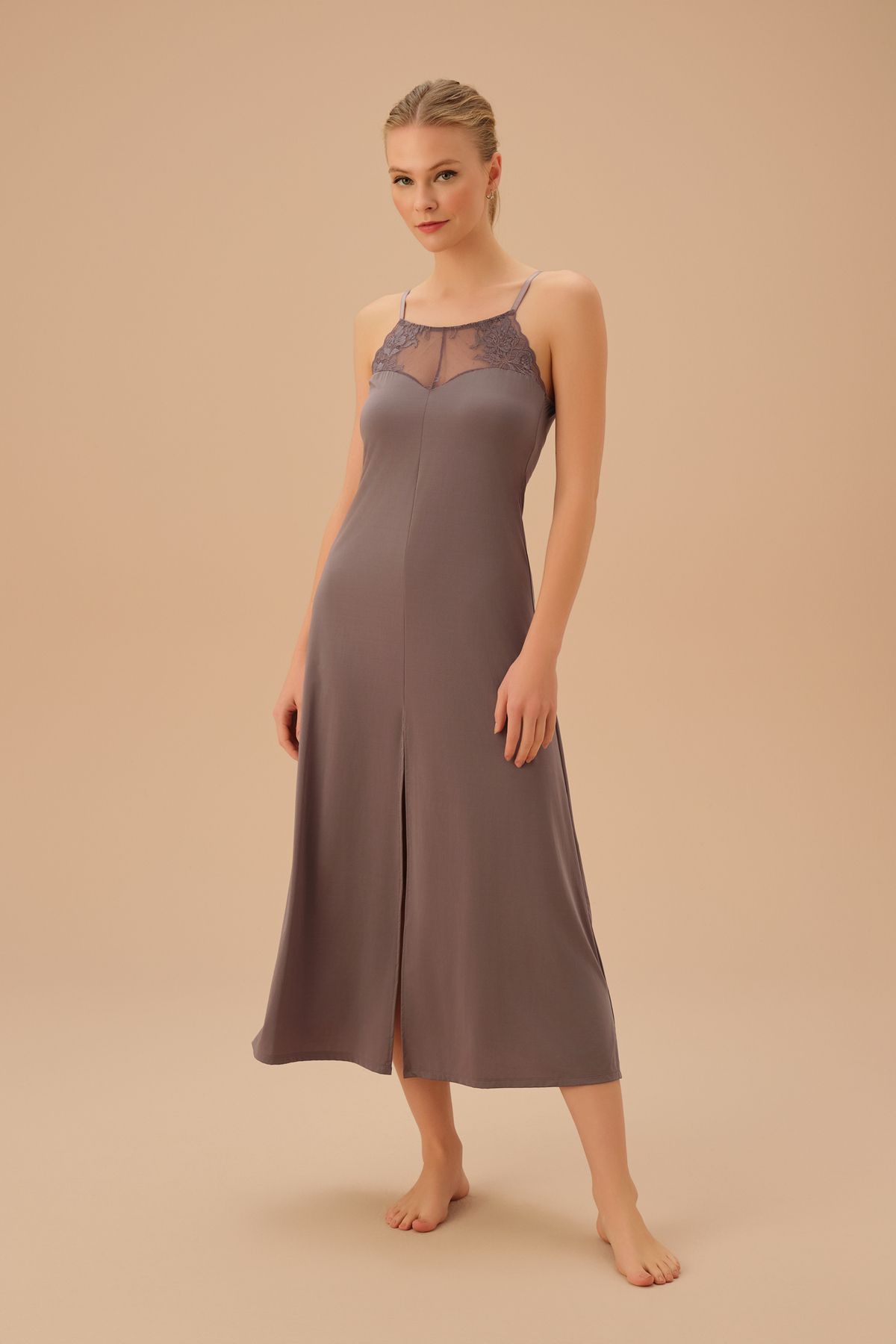 SUWEN-Swan Long Nightgown 3
