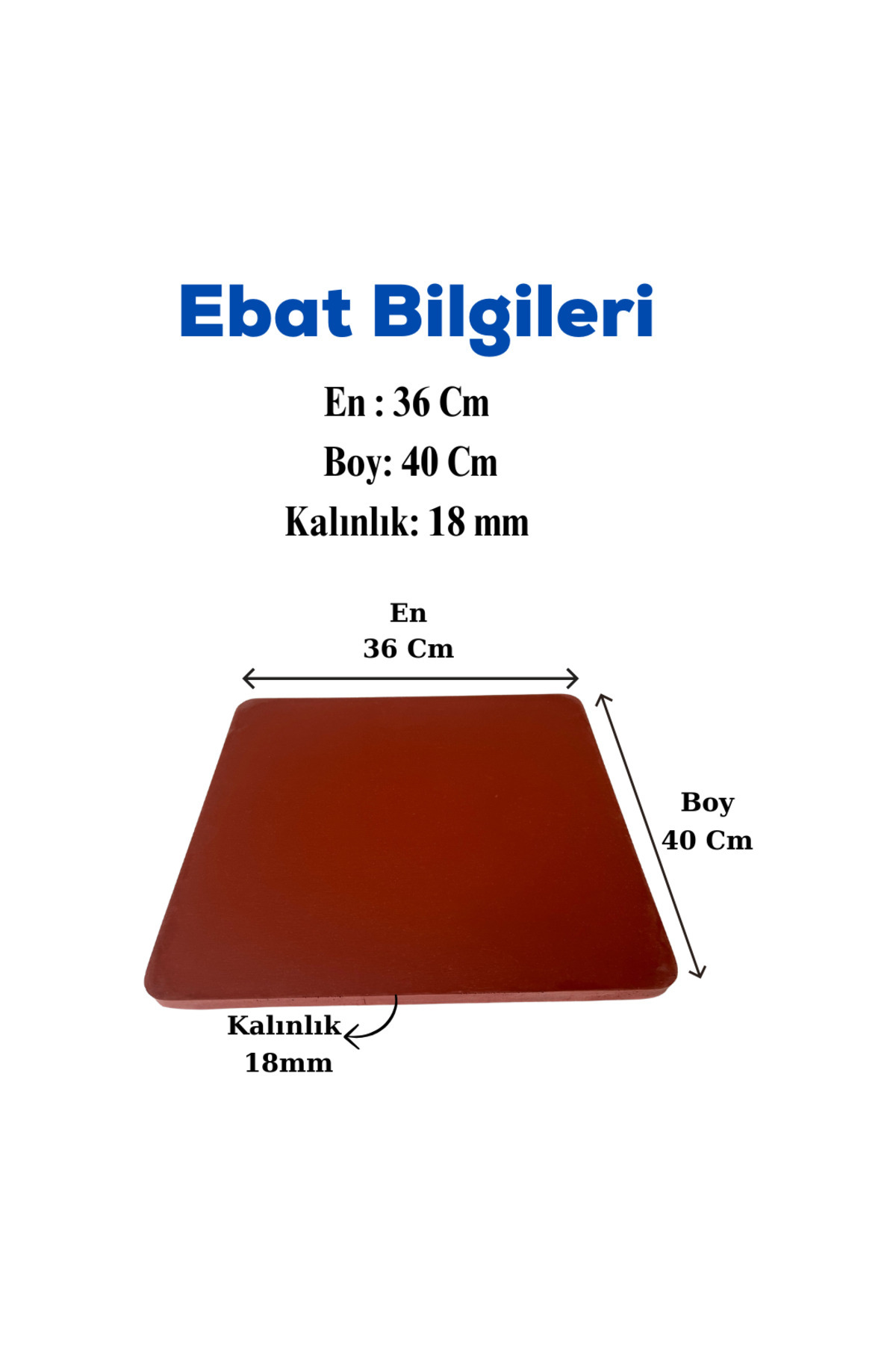 EstarconBakingStone-34 cm Circle Stone + 36X40X1.8 cm Stone Set (Total 4 Stones) 6