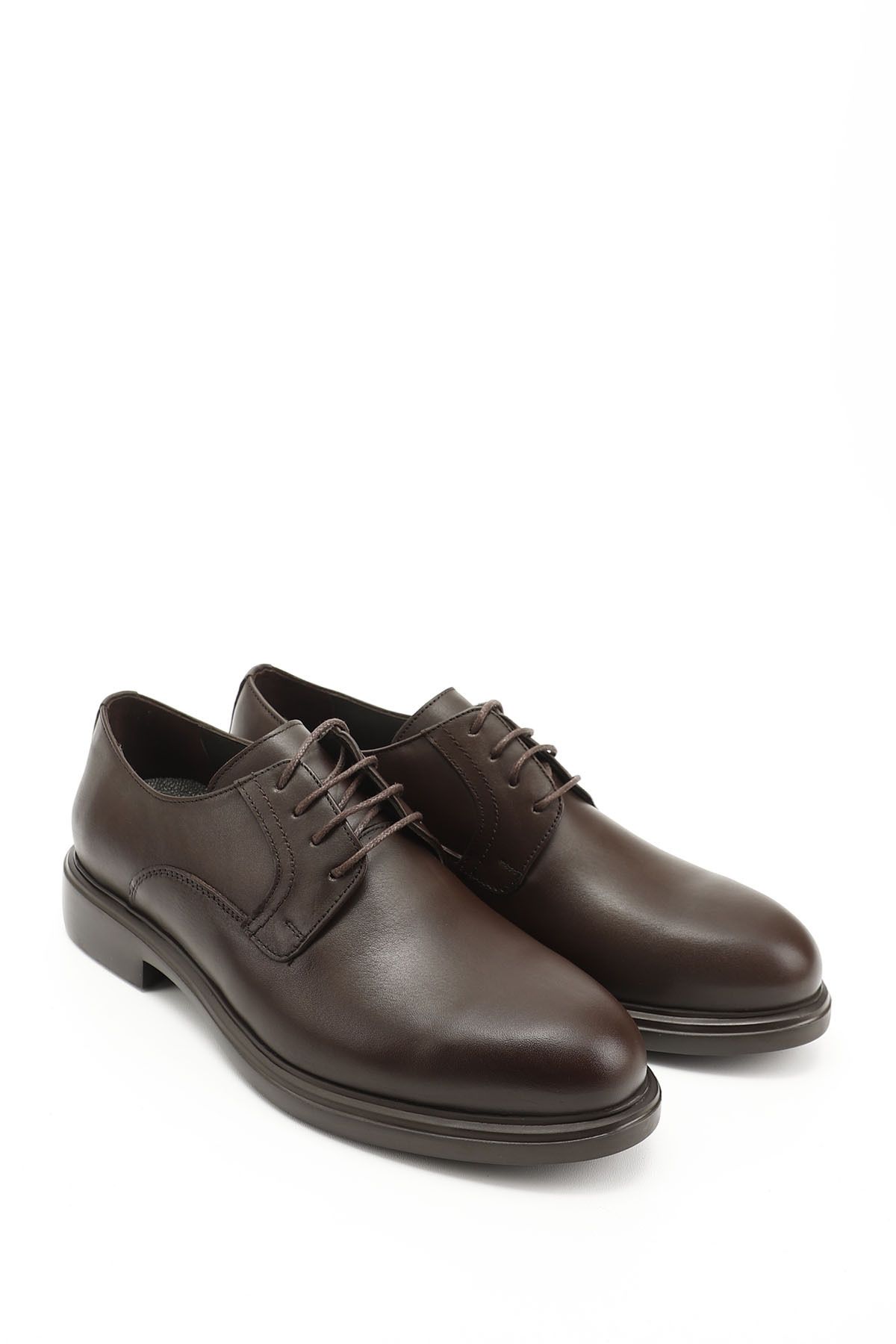 GÖNDERİ(R)-Men's Brown Antique Lace-Up Genuine Leather Classic Oxford Shoes 2