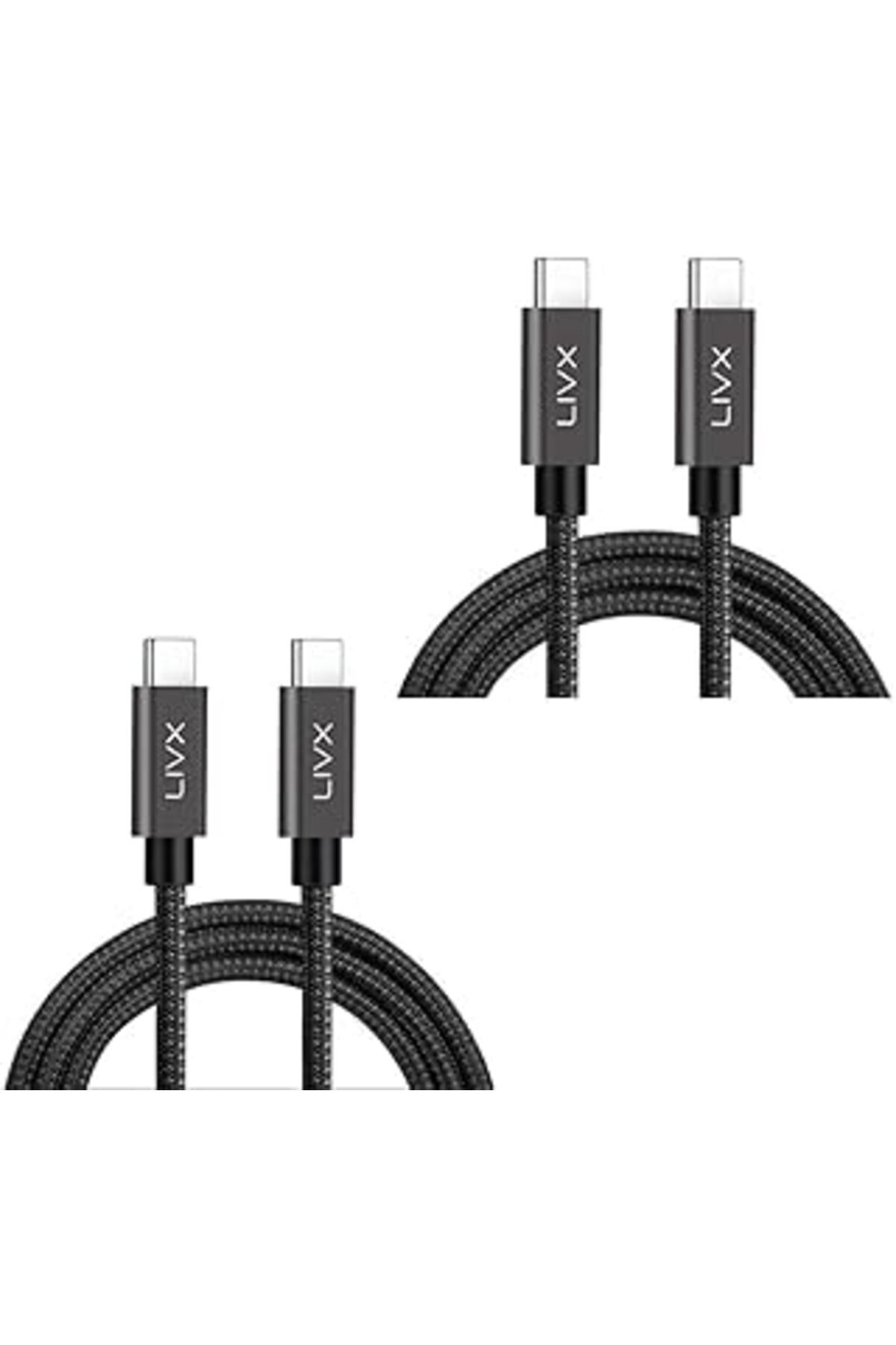 NETWORK ART Livx İkili Paket Solid 100W 5A Type C To Type C Pd 2.0 5 Gbps 2 Metre Hızlı Şarj Ve Data Kablosu Sp