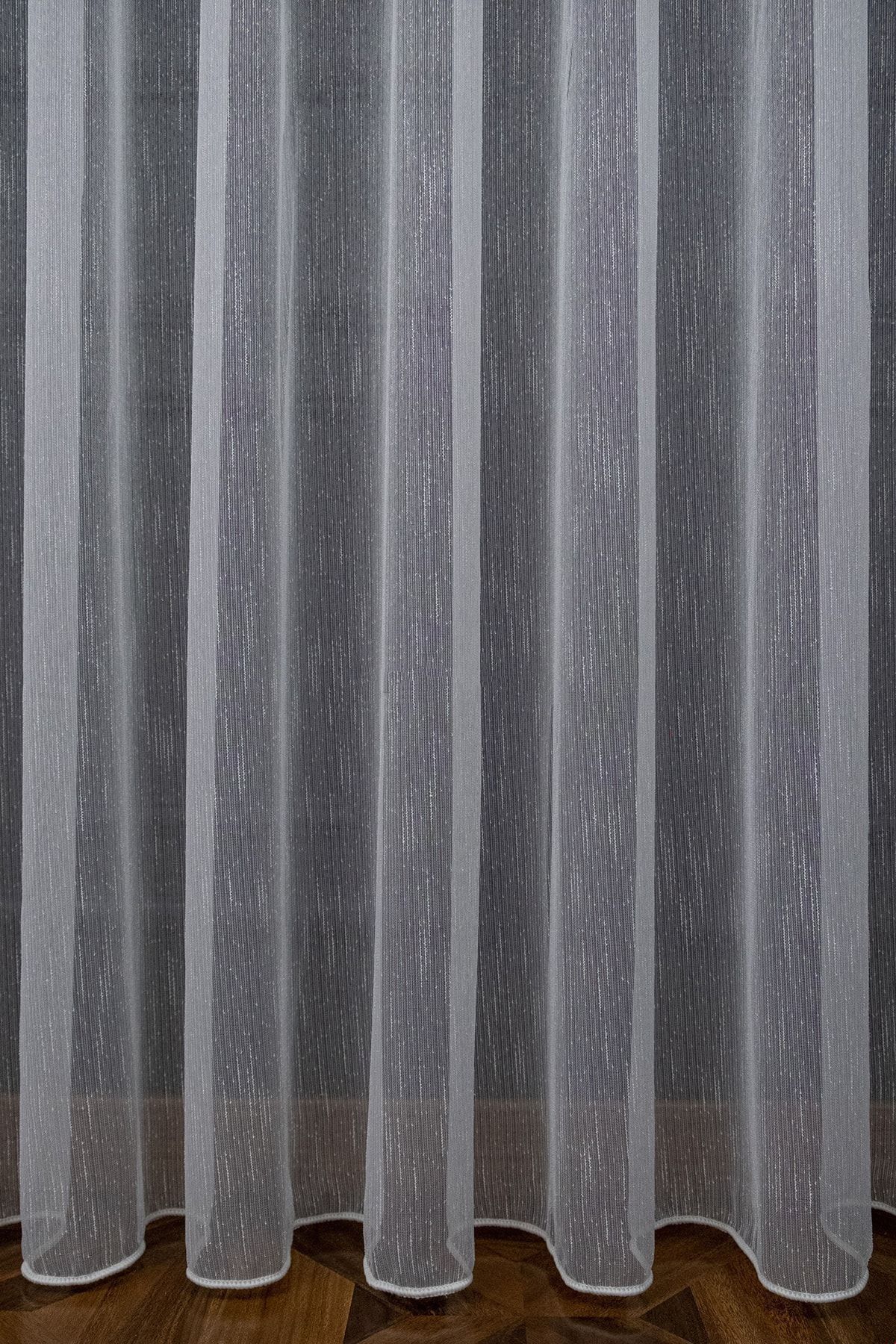farbateks-Snowy Linen Donati Style Design Tulle 1e3 Layer Tight Pleated Tulle Curtain 2