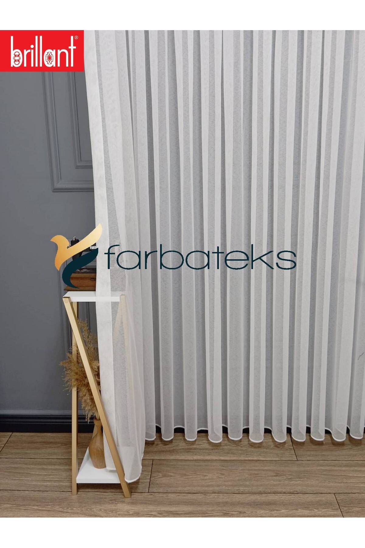 Brillant-Farbateks Planting - Brillant Frosted, Simple Design 1/3 Layer Pleated Tulle Curtain 3