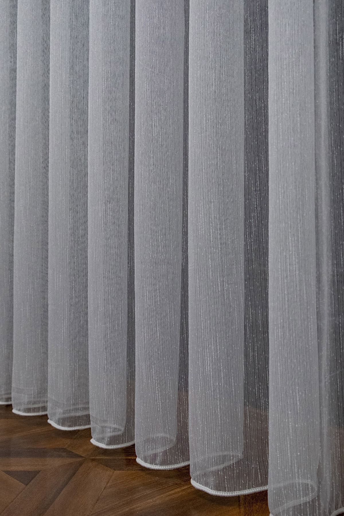 farbateks-Snowy Linen Donati Style Design Tulle 1e3 Layer Tight Pleated Tulle Curtain 3
