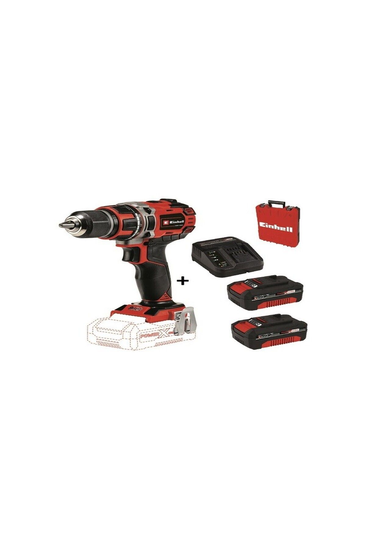 Einhell TE-CD 18/50 Li BL Matkap Vidalama + 2*4.0 Ah Starter Kit + Çanta