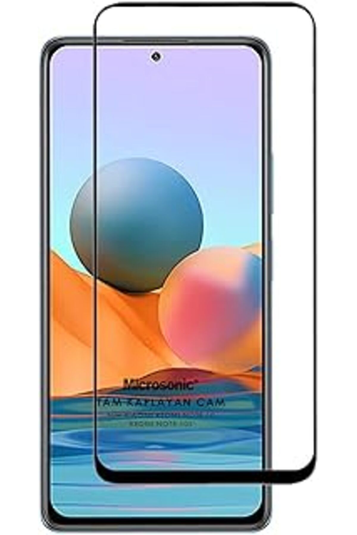 Pazarcan Microsonic Xiaomi Poco M5S Tam Kaplayan Temperli Cam Ekran Koruyucu Siyah