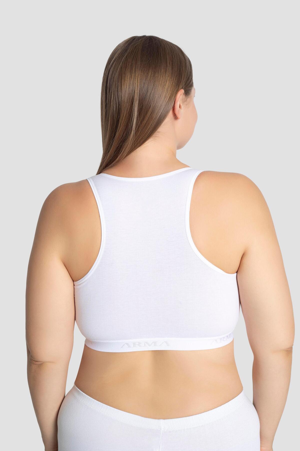 Arma Yıldız Hamile Emzirme Büstiyeri Sporcu 2'li Set Beyaz-Siyah Yarım Atlet fotoğrafı 5 (önizleme)