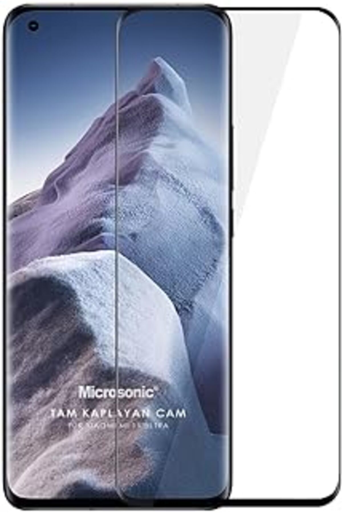 Pİ GLOBAL Microsonic Xiaomi Mi 11 Ultra Tam Kaplayan Temperli Cam Ekran Koruyucu Siyah