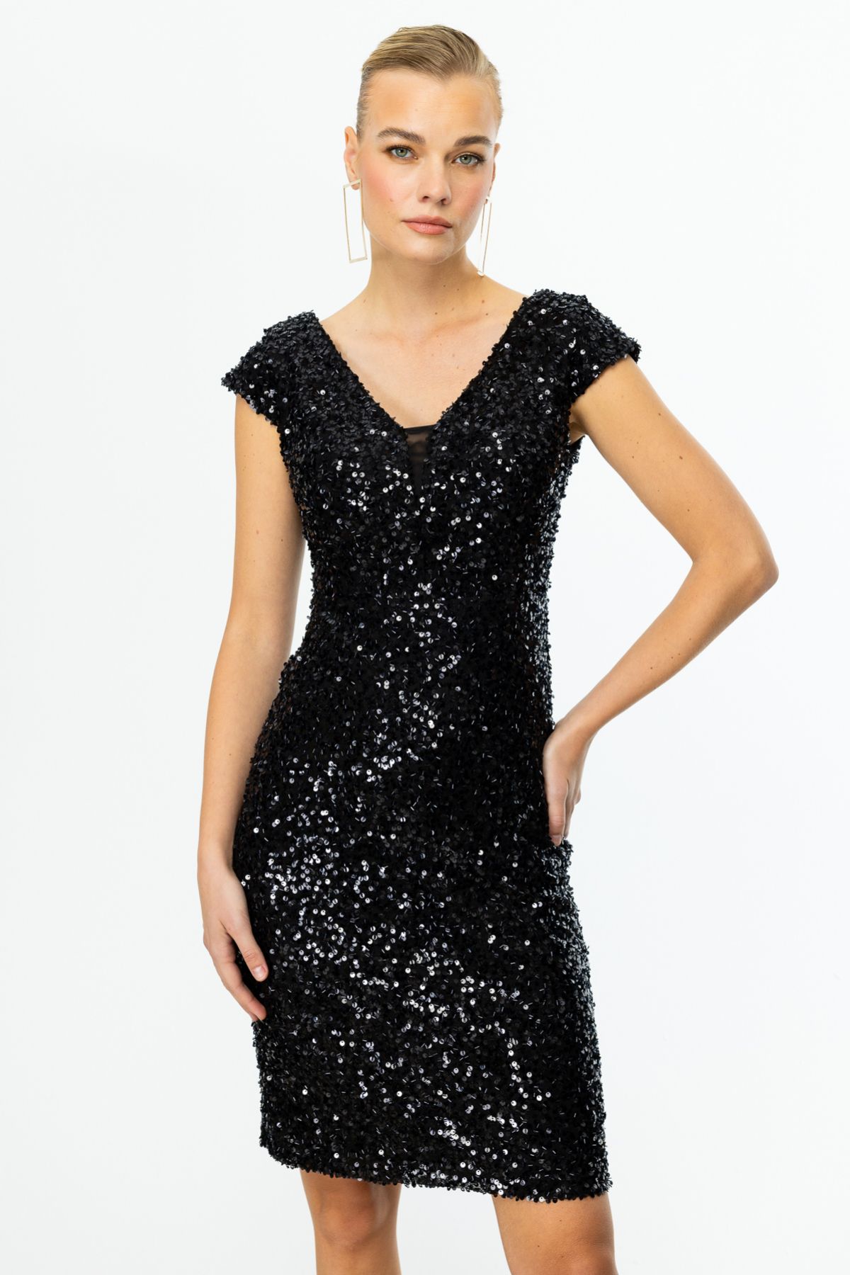 Ekol-Sequin Sequined Midi Dress 4