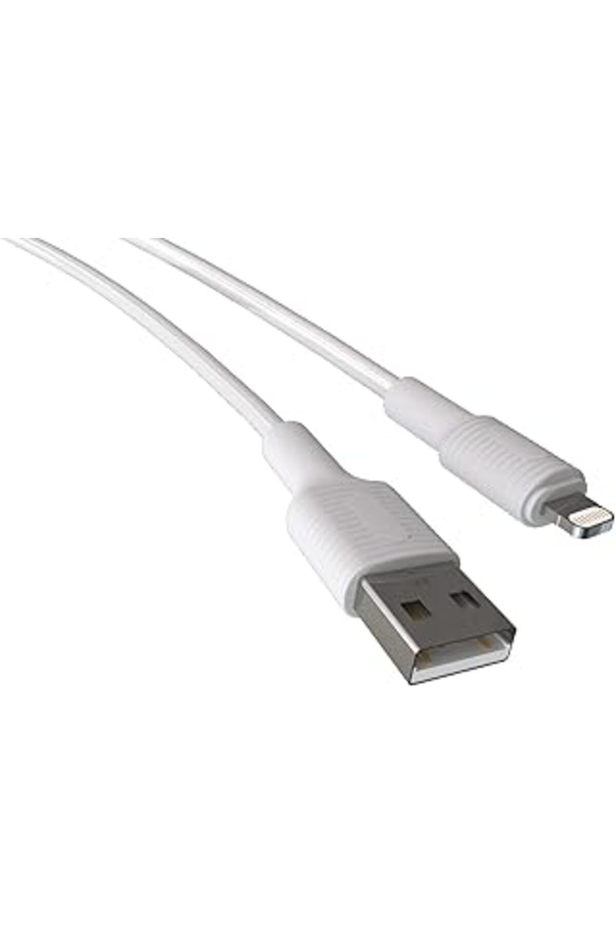 Pİ GLOBAL Remorax Coral Iphone Uyumlu Usb A-Lightning Şarj Kablosu, Beyaz Kablo, Beyaz/Beyaz Uçlar (120 Cm)
