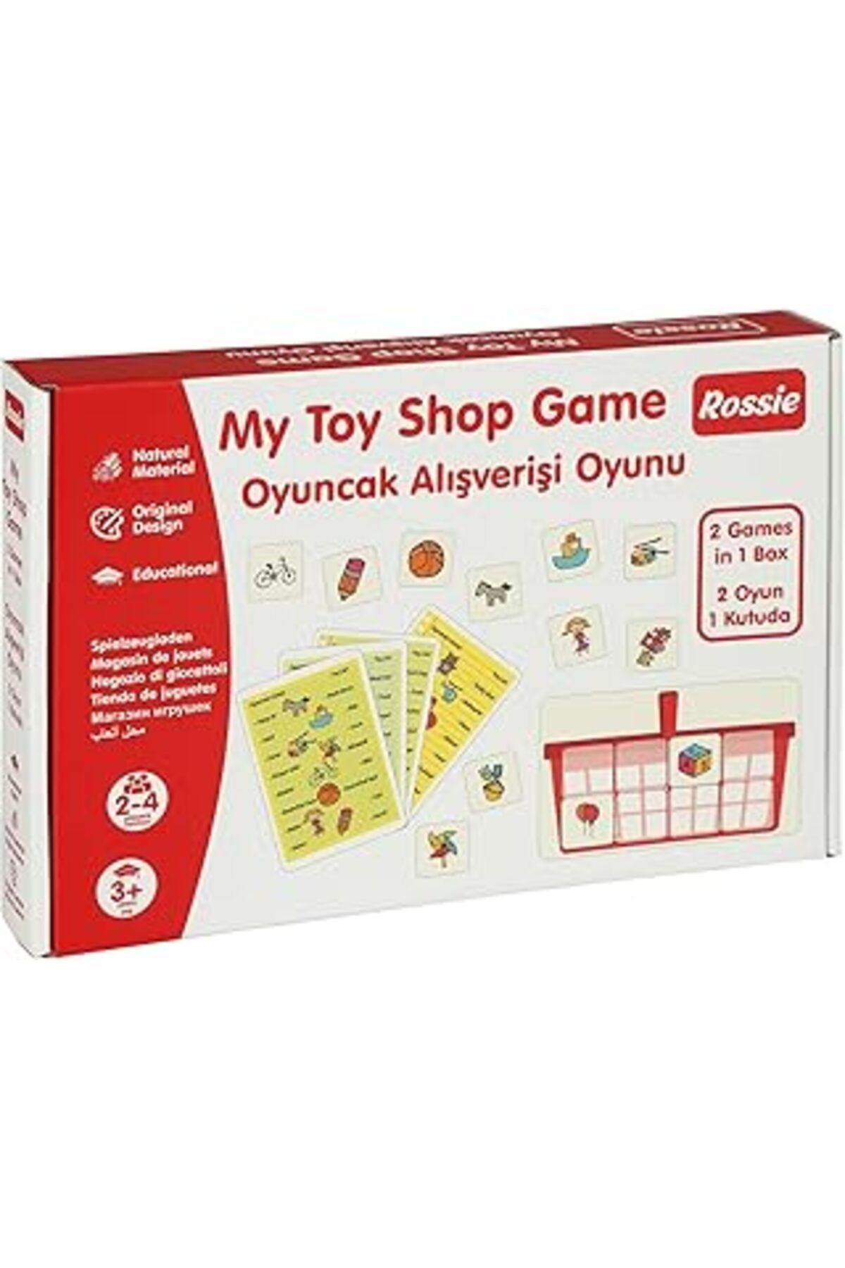 Mu Art Ahşap Rossie Oyuncak Alışverişi Oyunu (2 Oyun 1 Arada)