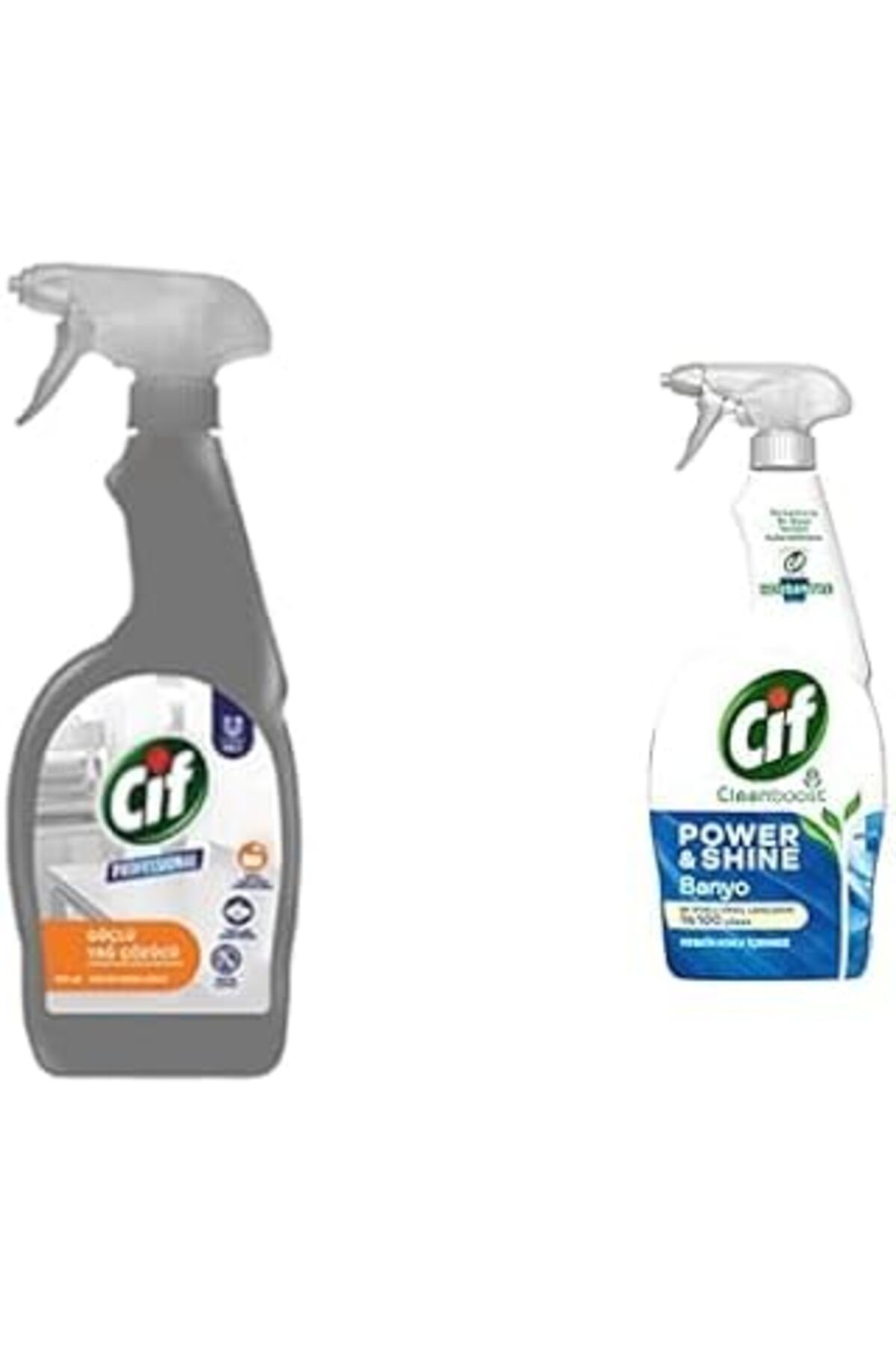 NZM TİCARET Cif Profesyonel Güçlü Yağ Çözücü Sprey 750 Ml Ve Cif Power Shine Cleanboost Sprey Temizleyici Banyo