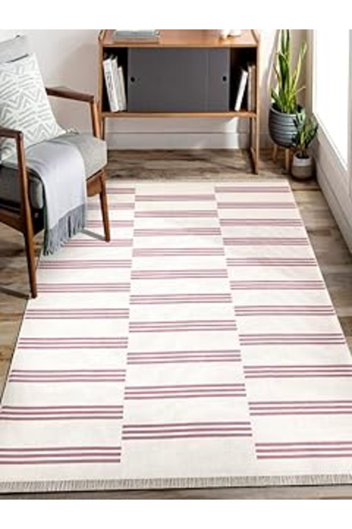 robotrend Mec Home Çift Taraflı Makinada Yıkanabilir Modern Desenli Dokuma Kilim Karessa (80X150)