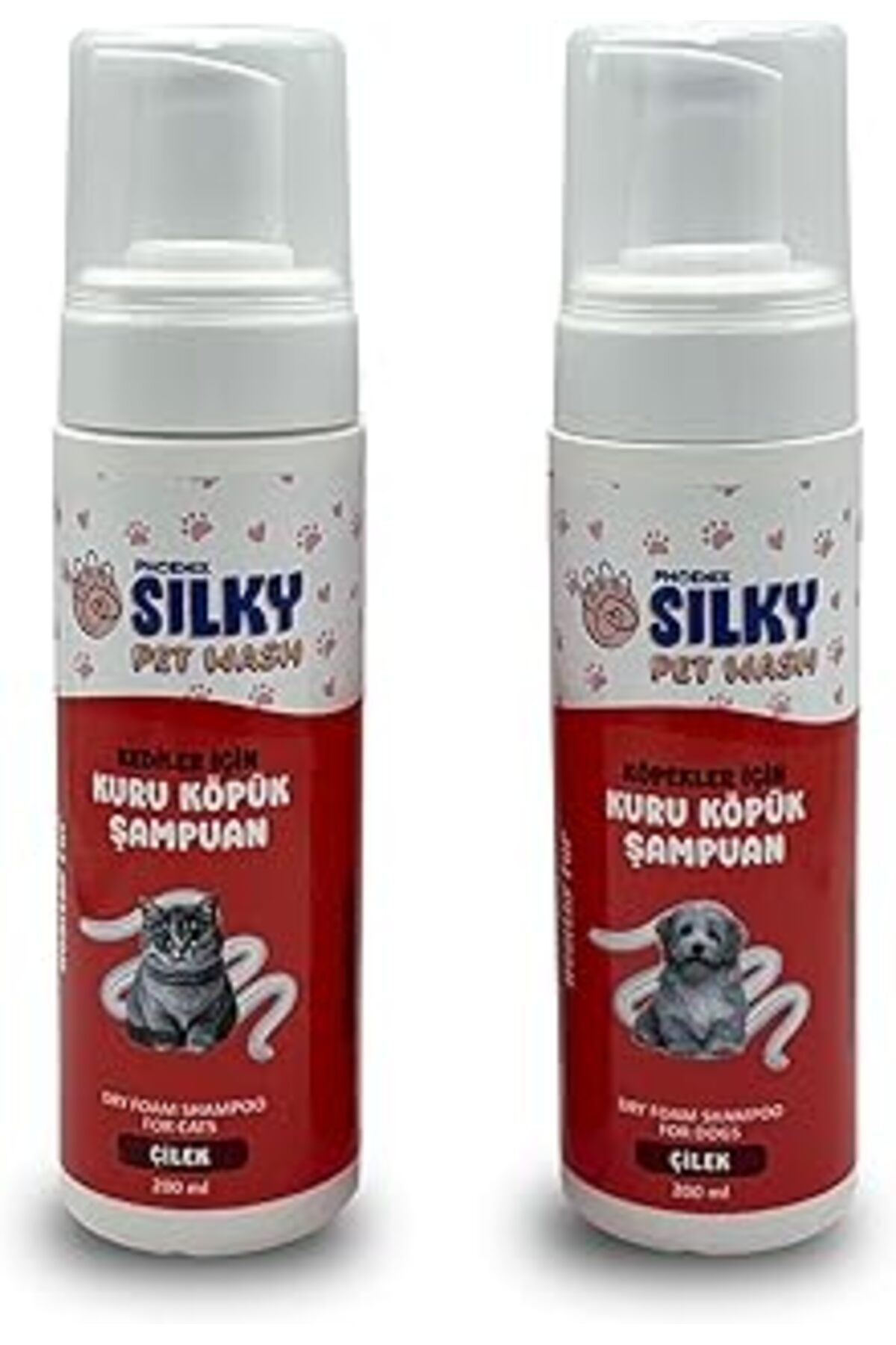 Mu Art Ahşap Silkypetwash - Köpek Ve Kedilere Çilek Özlü Kuru Köpük Şampuan - 200ml