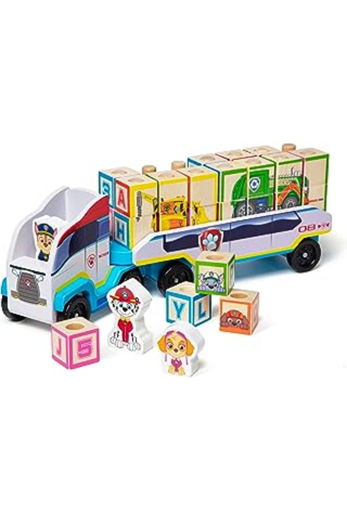 Mu Art Ahşap Melissa & Doug Paw Devriye Ahşap Abc Blok Kamyon