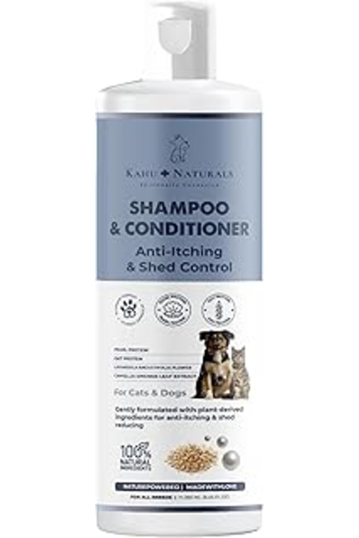 Mu Art Ahşap Kahu Naturals Tüy Dökülme Karşıtı Organik Şampuan Nemlendirici,köpek Ve Kedi, Yulaf, Inci P