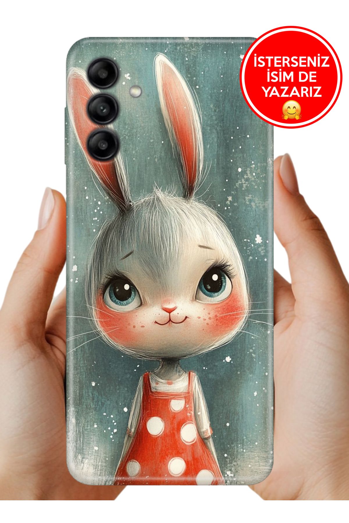 Cekuonline Samsung Galaxy M55 Kılıf Kamera Koruma Vip-Seri Esnek Silikon Miss Rabbit