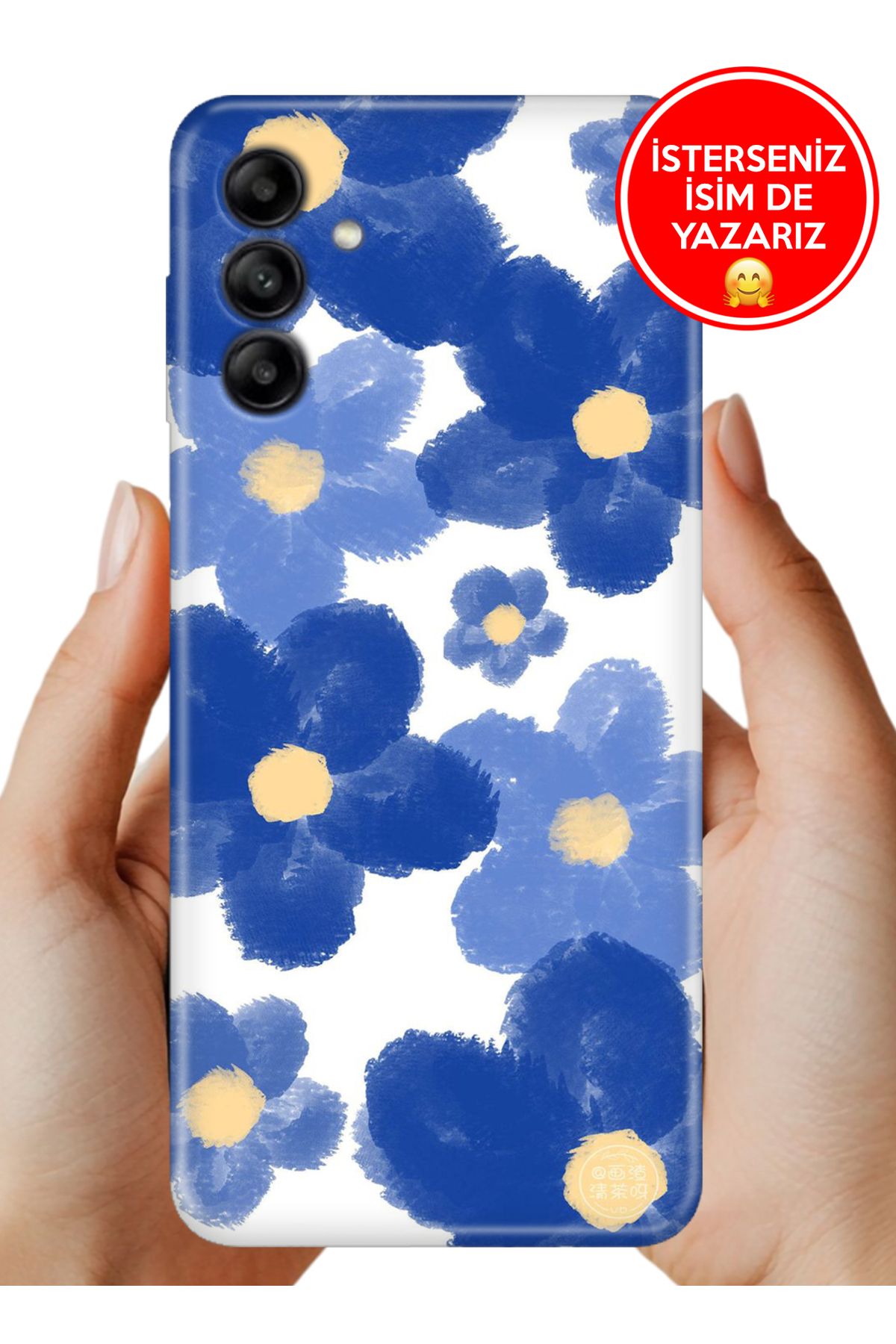 Cekuonline Samsung Galaxy M55 Kılıf Cekuform Desenli Art Silikon Blue Orgin
