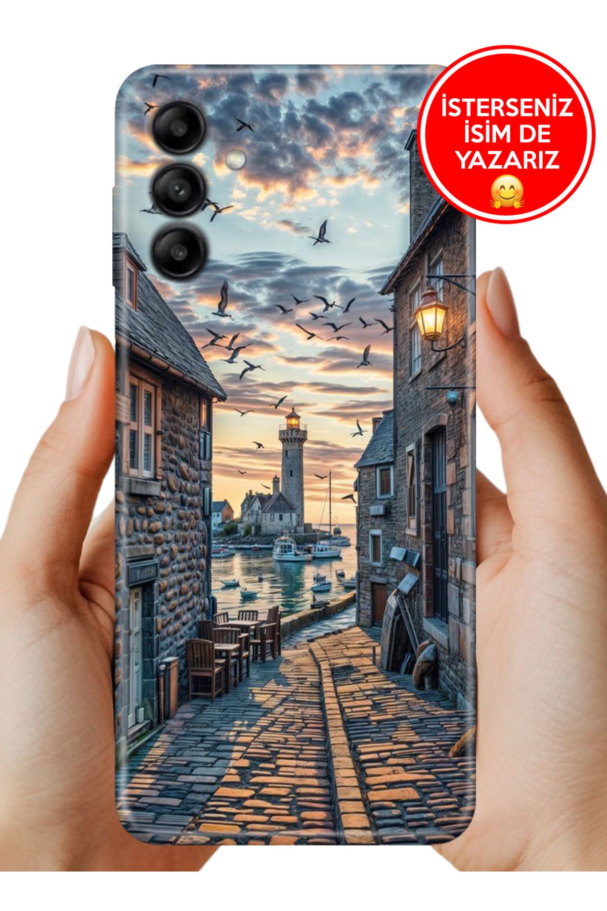 Cekuonline Samsung Galaxy M55 Kılıf 0.35 mm Resimli Silikon Kasabam