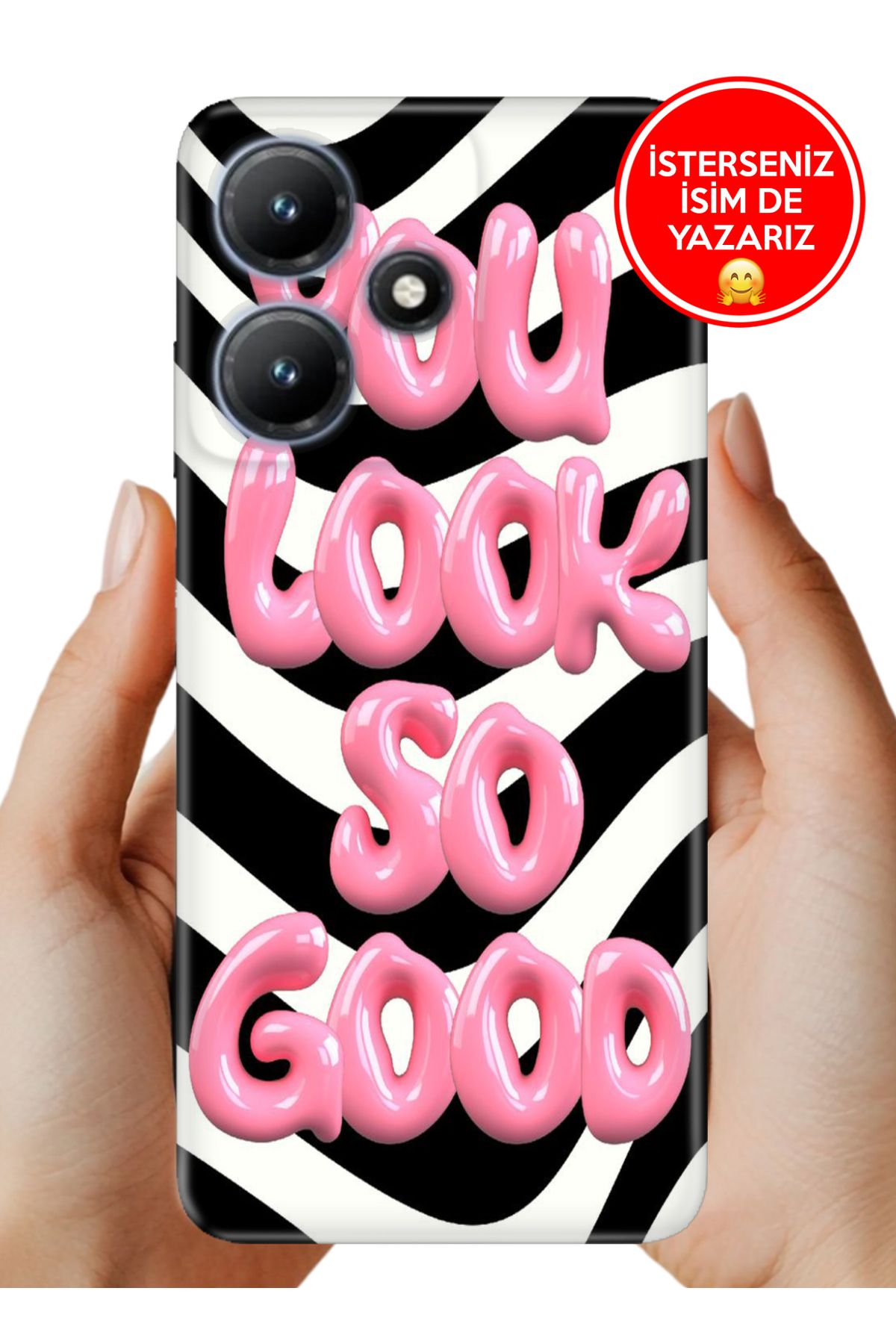 Cekuonline İnfinix Hot 30i x669 Kılıf Baskılı Life Style Kapak Silikon You Look So Good