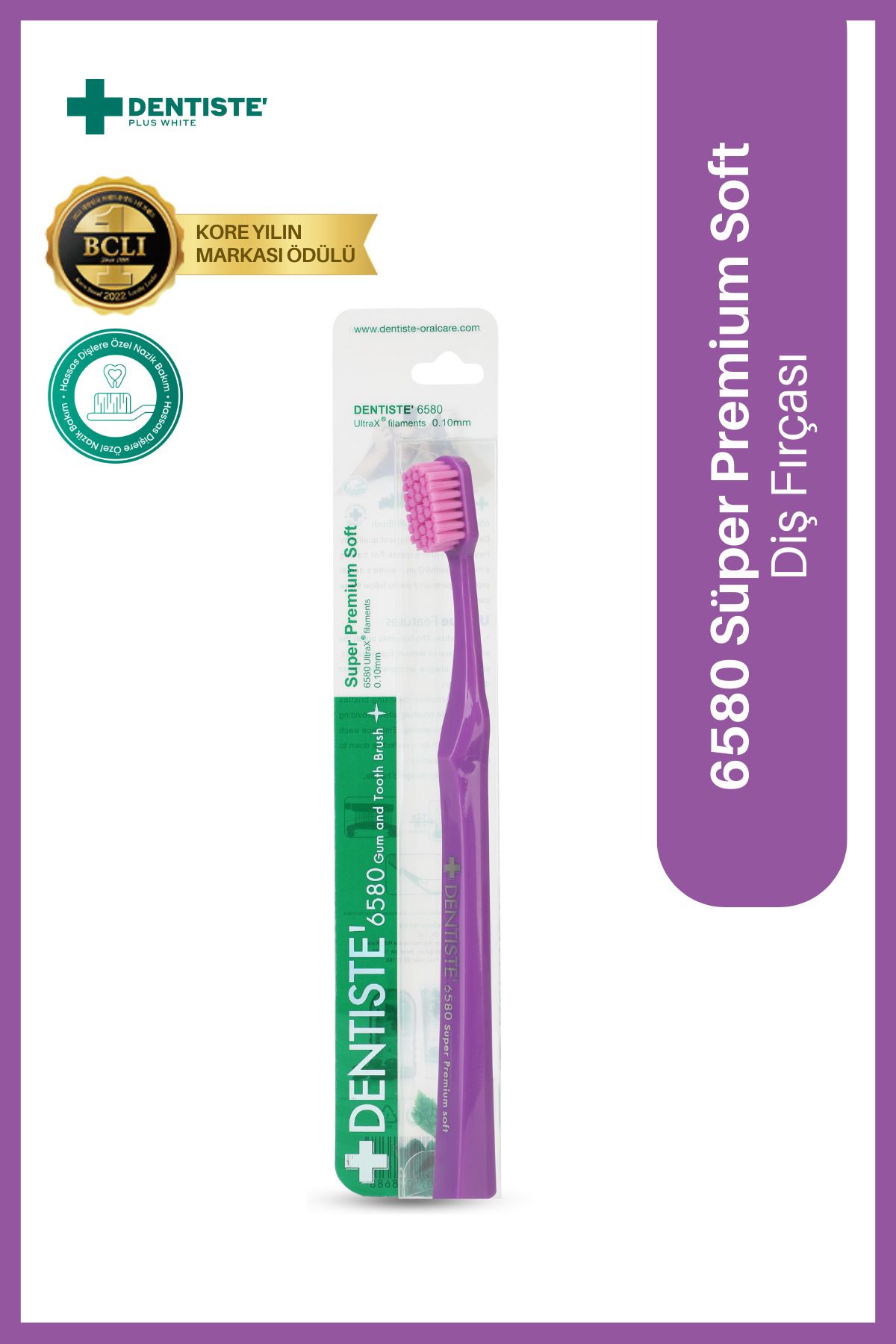 Dentiste 6580 Super Premium Soft Diş Fırçası & Mor &