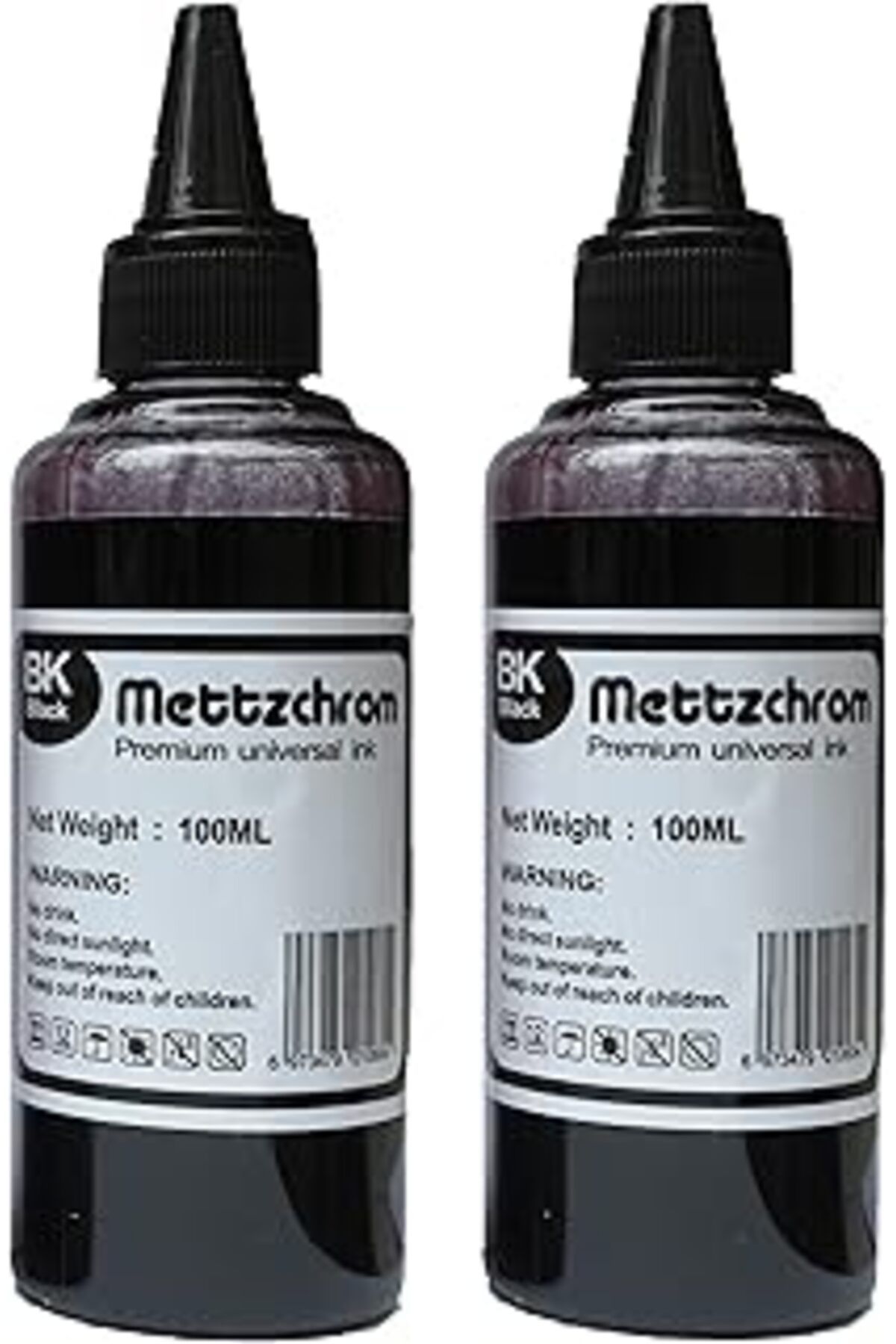 Mu Art Mettzchrom Ecotank Mürekkebi 200Ml Ecotank Uyumlu Siyah (Black) Renk 2X100Ml Mürekkep