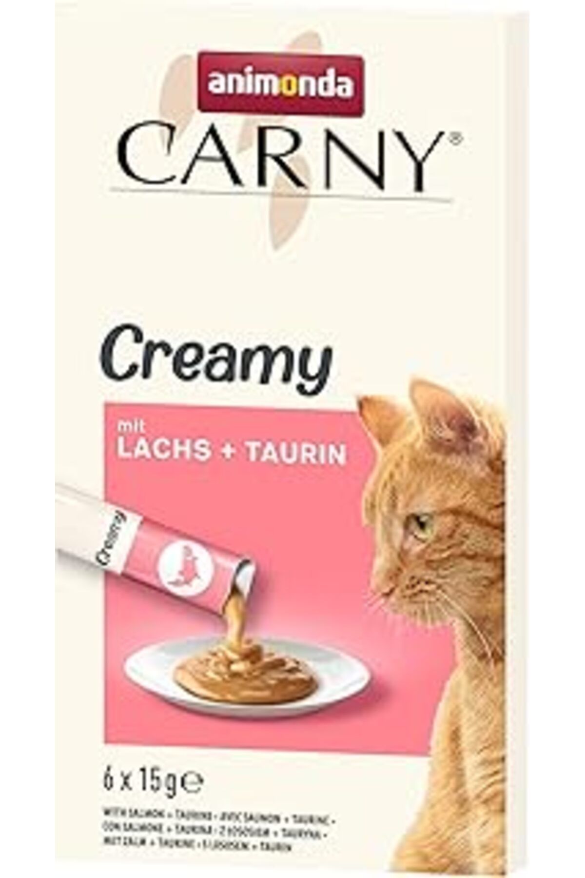 Pazarcan Animonda Carny Creamy Kedi Atıştırmalığı (6 X 15 G), Iddialı Gurmeler Için Yumuşak Somon Ve Değerli