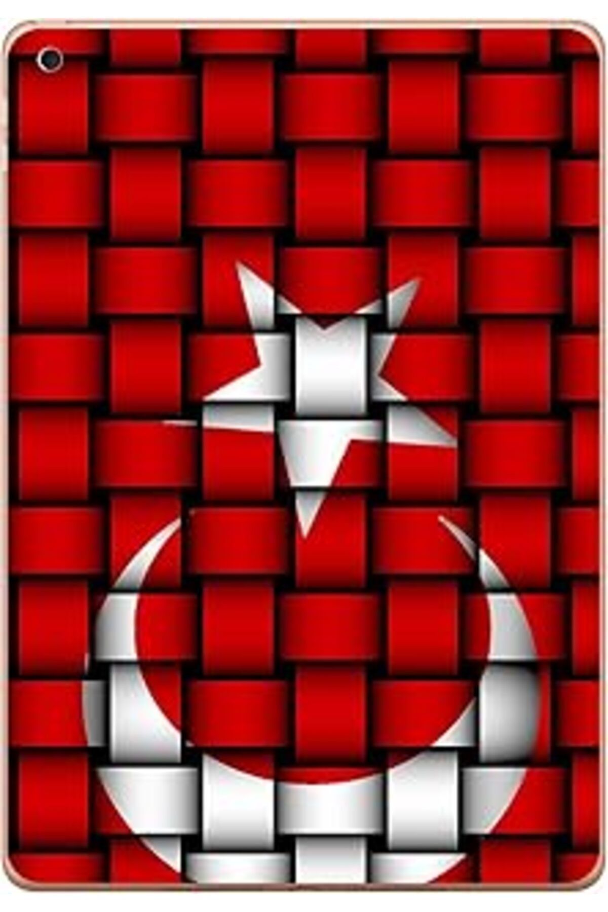 Mu Art Gogo Accessories Apple Ipad 5. Nesil 2018 A1893 A1954 T015 Türk Bayrağı Kare Baskılı Silikon Kılıf