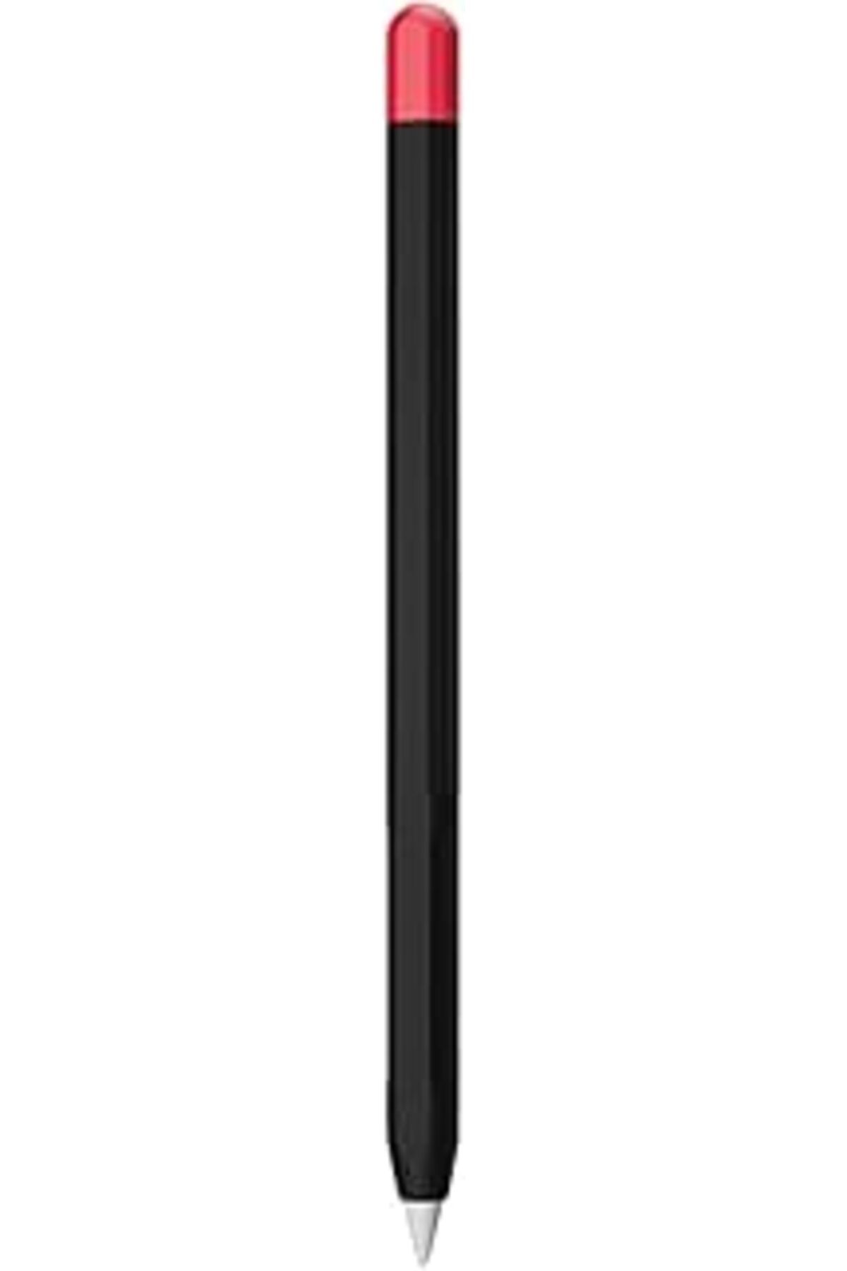 robotrend Microsonic Apple Pencil (2. Nesil) Için Kılıf Mat Silikon Kırmızı Siyah