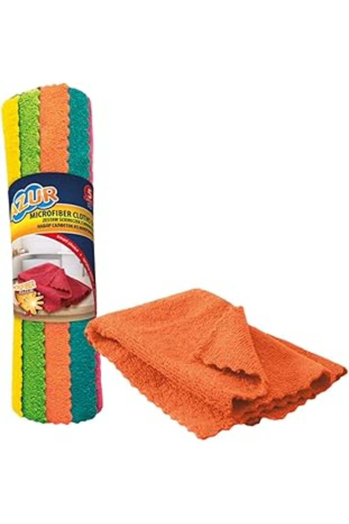 robotrend York Azur Mikrofiber Düğmeleri Seti 5 Parça 30 X 30 Cm