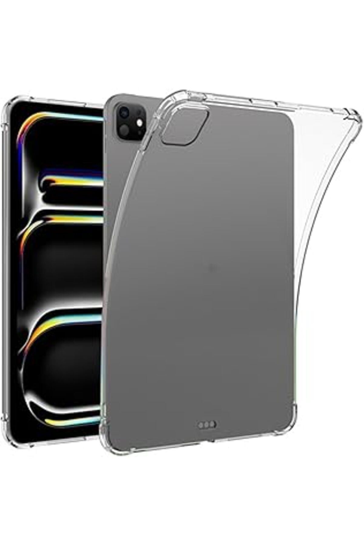 robotrend Ipad Pro 13 Ile Uyumlu 2024 Kılıf Tablet Nitro Anti Shock Silikon Tamamen Şeffaf Görünümlü Kapaki P