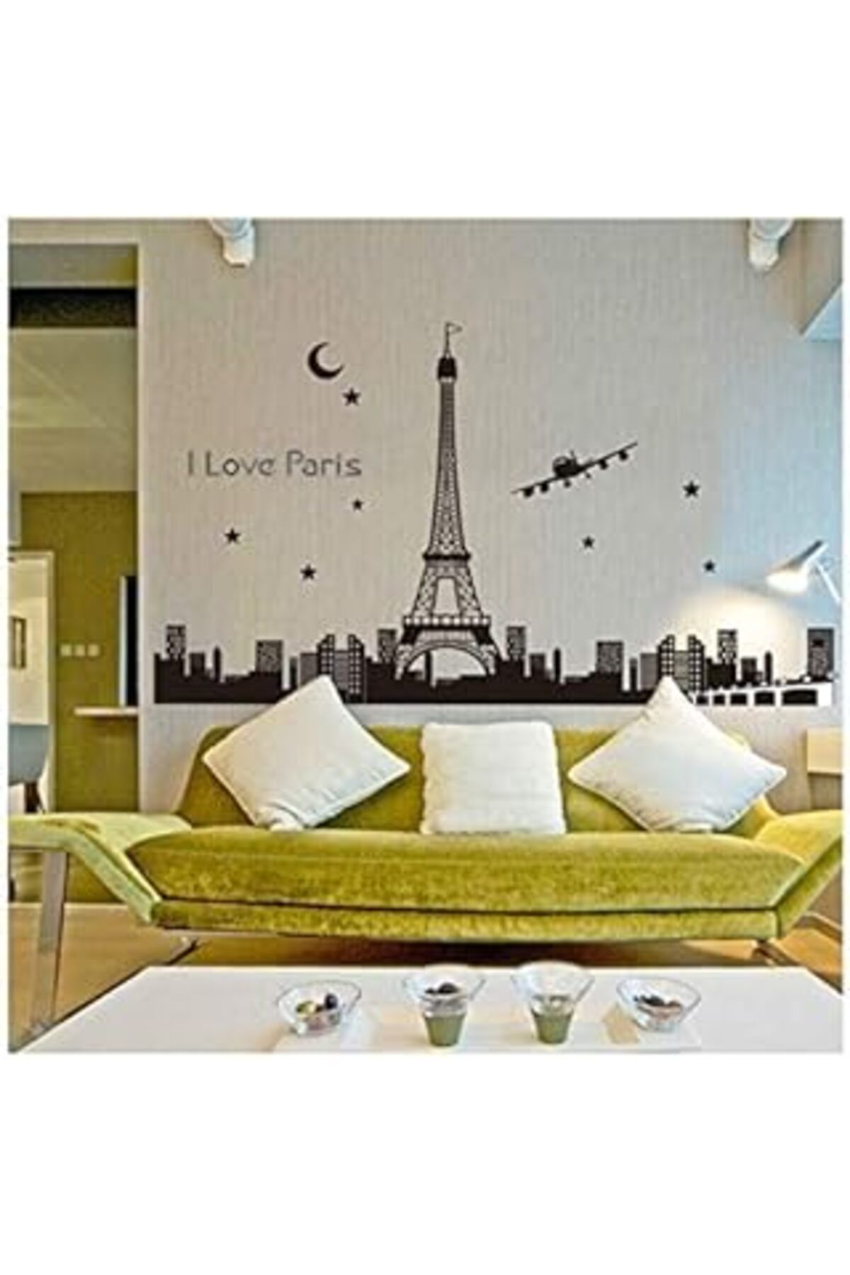 Mu Art Crystal Kids Karanlıkta Parlayan Fosforlu Paris Şehir Manzarası Ev Dekorasyonu Pvc Duvar Sticker