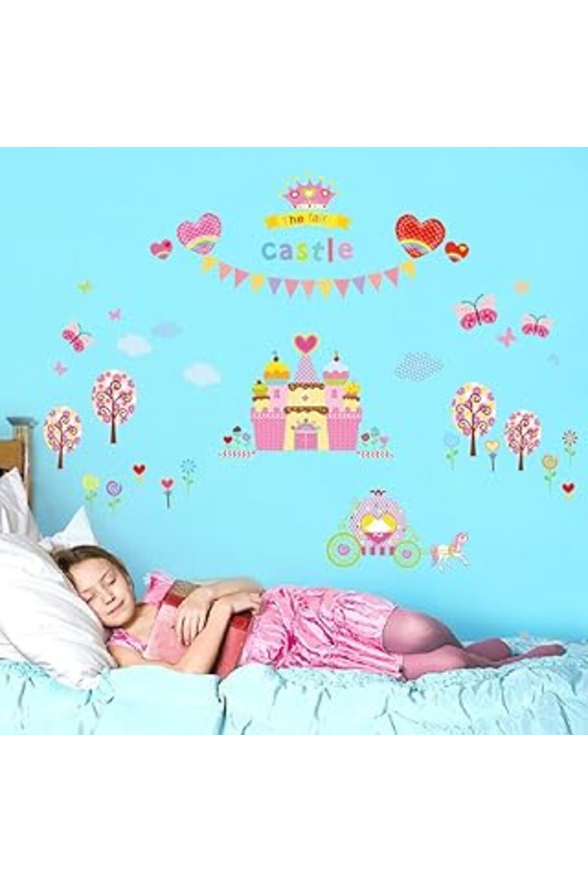 Hepta Collection Wallpark Yapıştırıcı Sihir Rosa Peri Kilit At Kızak Çıkarılabilir Duvar Çıkartması Duvar Dövmesi,