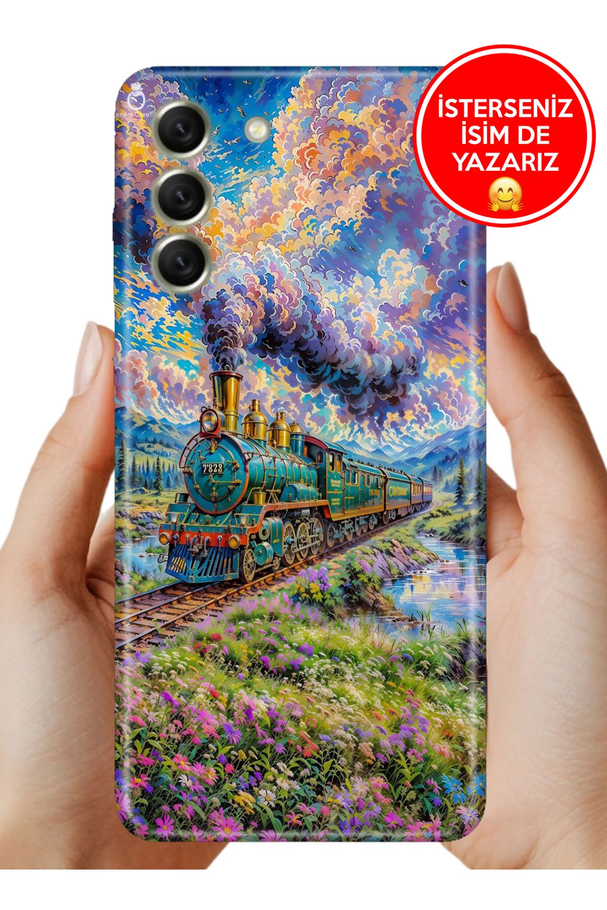 Cekuonline Samsung Galaxy S21 FE Kılıf FullCover Resimli Desenli Silikon Çuf Çuf