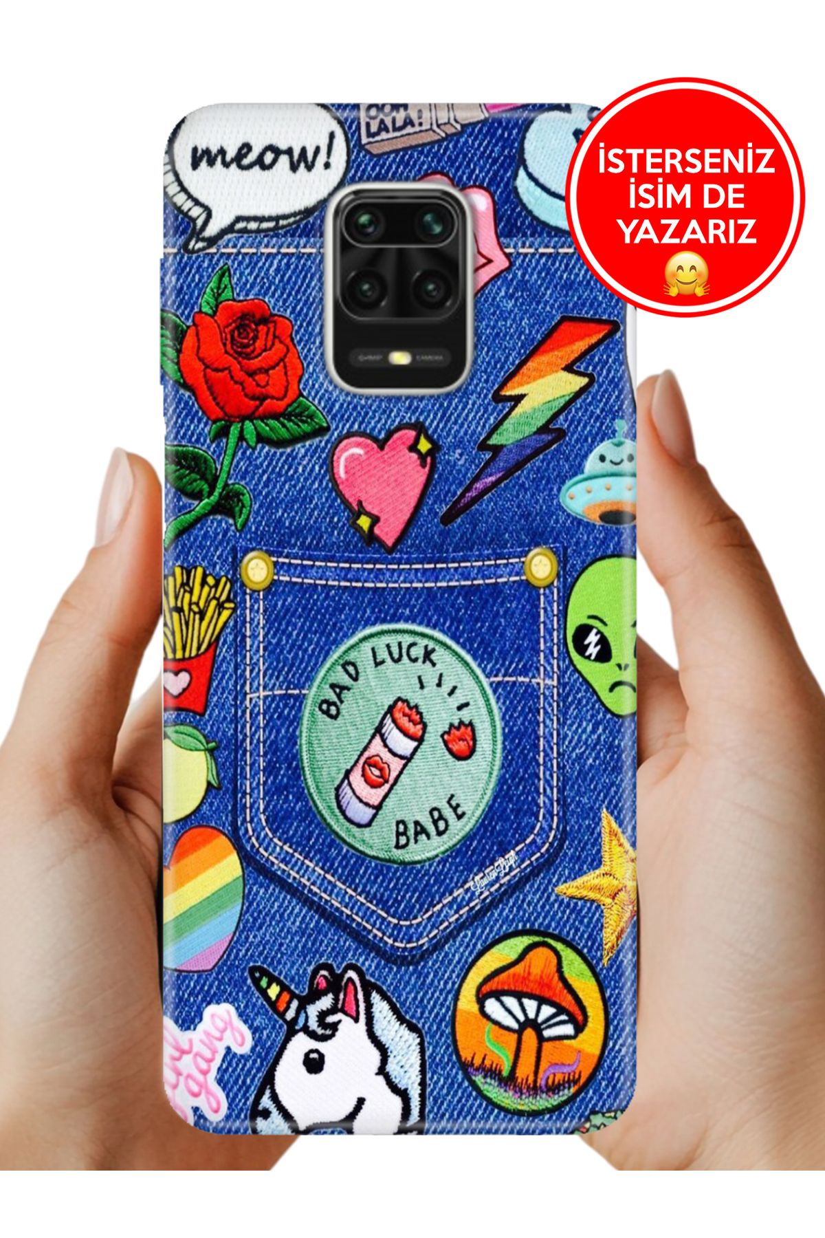 Cekuonline Xiaomi Redmi Note 9 Pro 9S Kılıf Baskılı Life Style Kapak Silikon Badluck