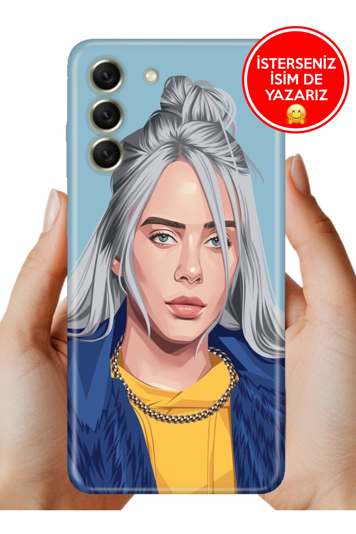 Cekuonline Samsung Galaxy S21 FE Kılıf Trend Desenli Esnek Kapak Billie