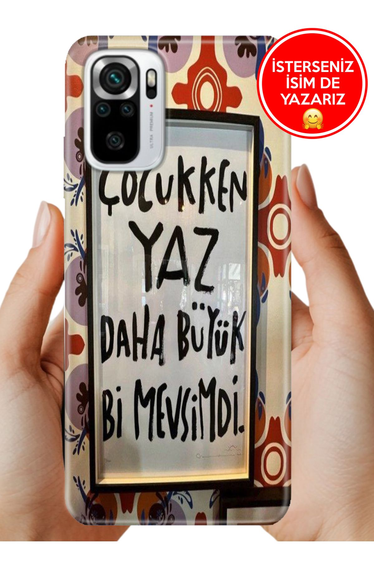 Cekuonline Xiaomi Remi Note 10- 10S Kılıf FullCover Resimli Desenli Silikon Çocukken Yaz