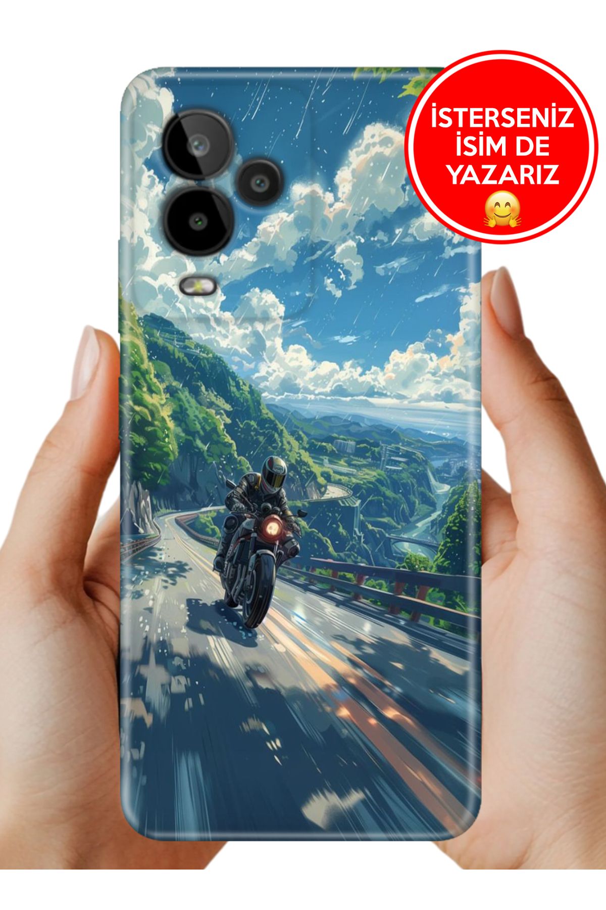 General Mobile GM 24 Pro Kılıf Desenli Baskılı TR-Üretim Kapak Silikon Motorsiklet Aşkı