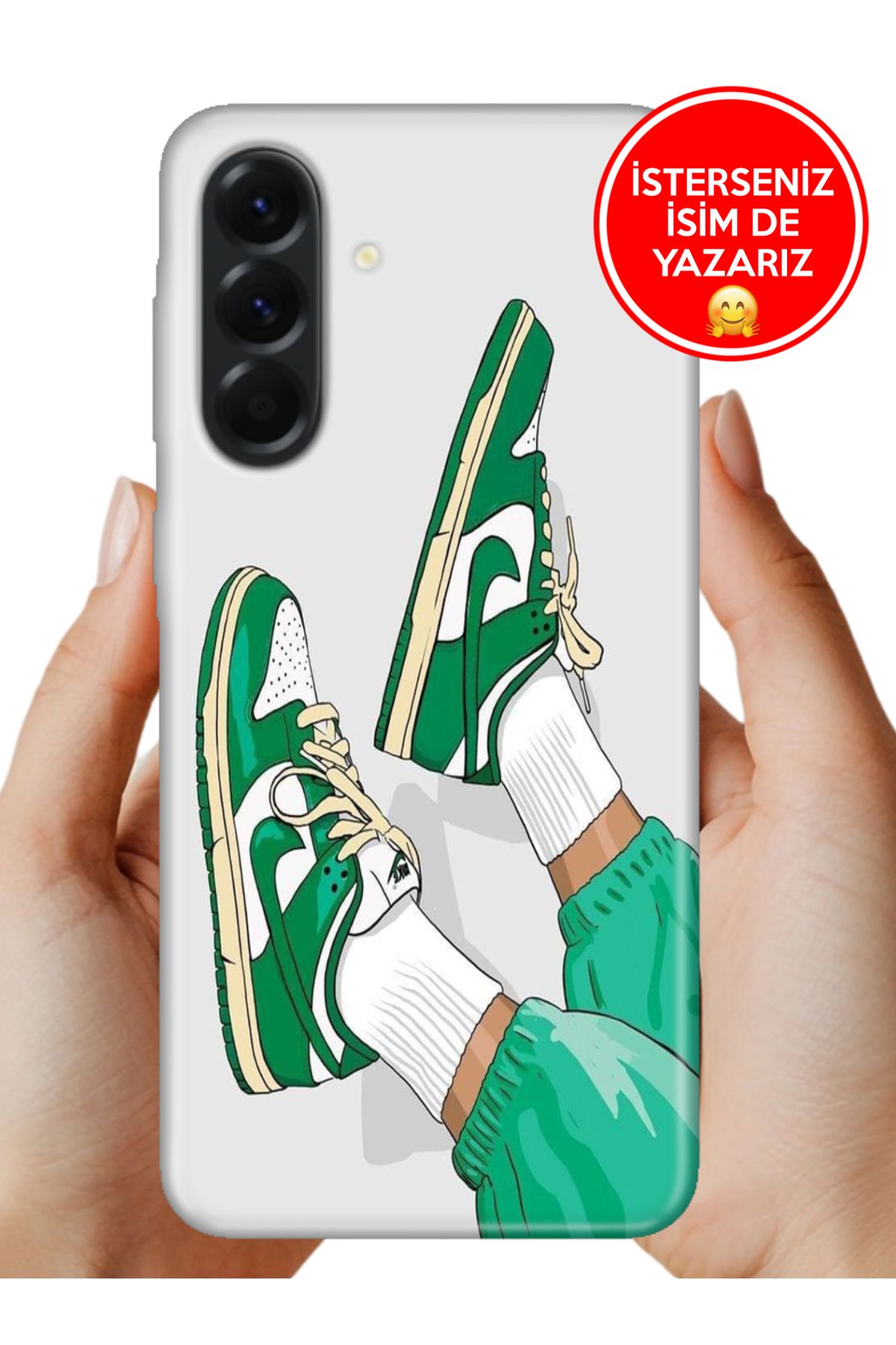 Cekuonline Galaxy A36 Kılıf Telefon Kılıfı Tasarım Kapak Yeşil Sneaker